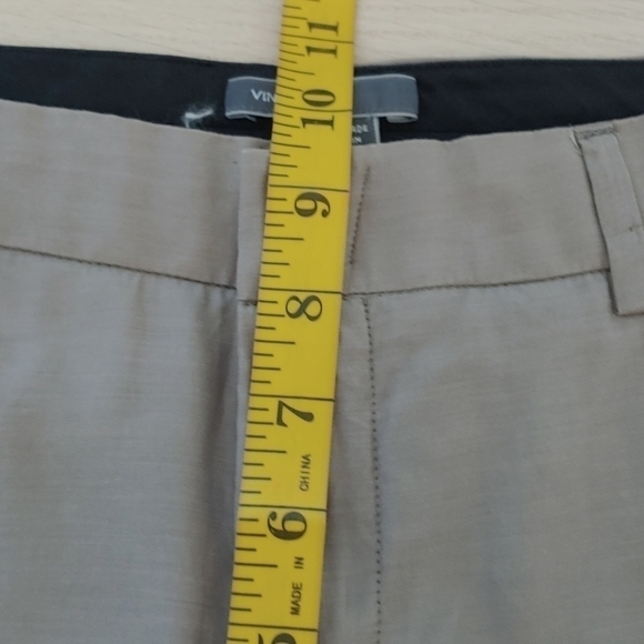 VINCE Kaki regular waist cupro jogger cropped pants - Picture 9 of 12